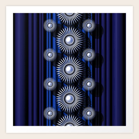 Blue/Silver Art Print