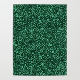 Green Mossy Bubbles Poster