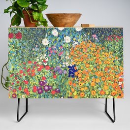 Gustav Klimt Flower Garden 2 Credenza