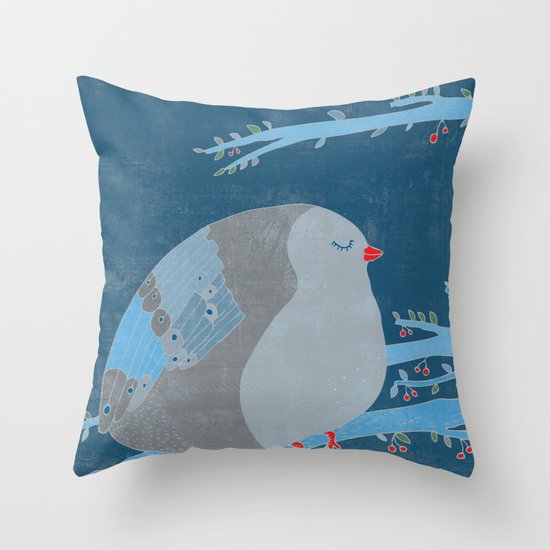 Bird of happiness Throw Pillow