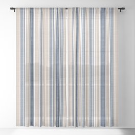 Nautical stripe Sheer Curtain