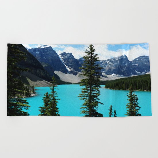 Moraine Lake, Canada Beach Towel
