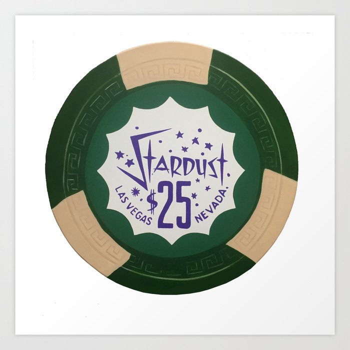 Stardust Green - Casino Chip Series Art Print by Victor Spinelli | Society6