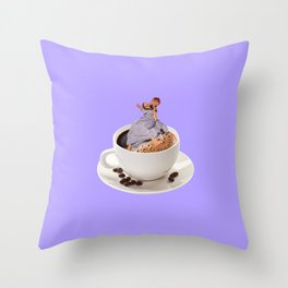 morning person 2 purple Throw Pillow