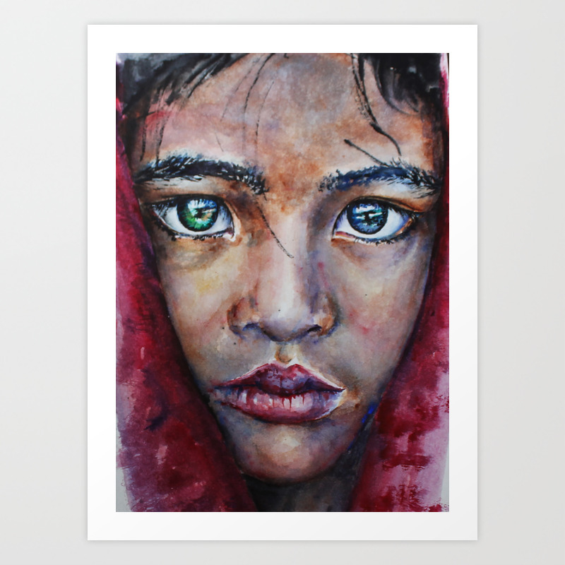 Sad Girl Portrait Print Art Print By Yanashvets Society6