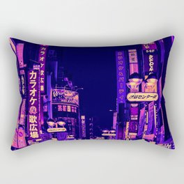 Neon City Alley Rectangular Pillow