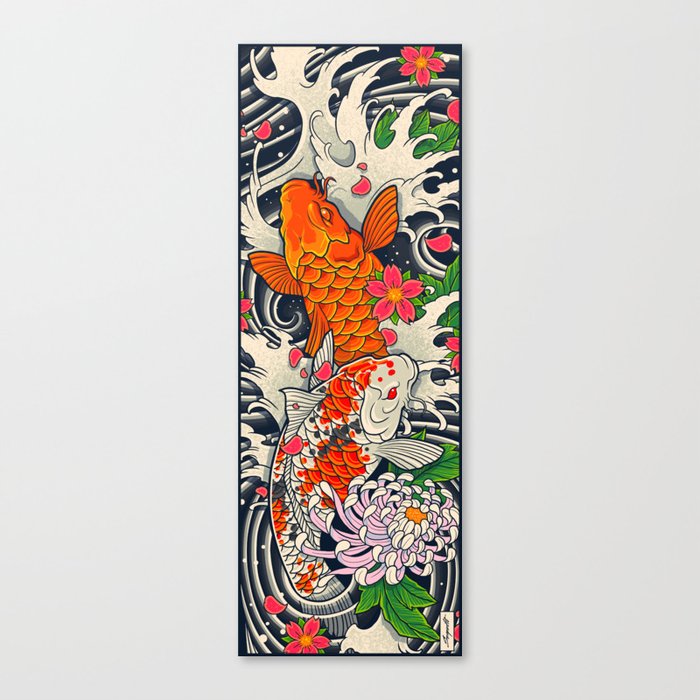 Art of Koi Fish Leggings Canvas Print