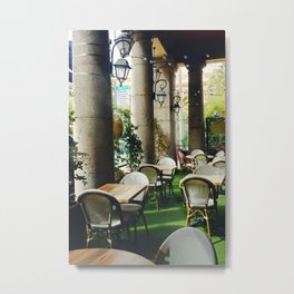 Cafe in Menton, French Riviera | Aesthetic France Photography Metal Print | Curated, City, Lifestyle, Traditional, Color, Southoffrance, Cafe, Classic, Frenchcafe, Bistro 