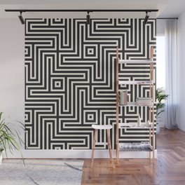 Graphic black and white Wall Mural