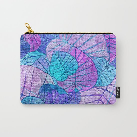 Leaves in Rosy Background Carry-All Pouch
