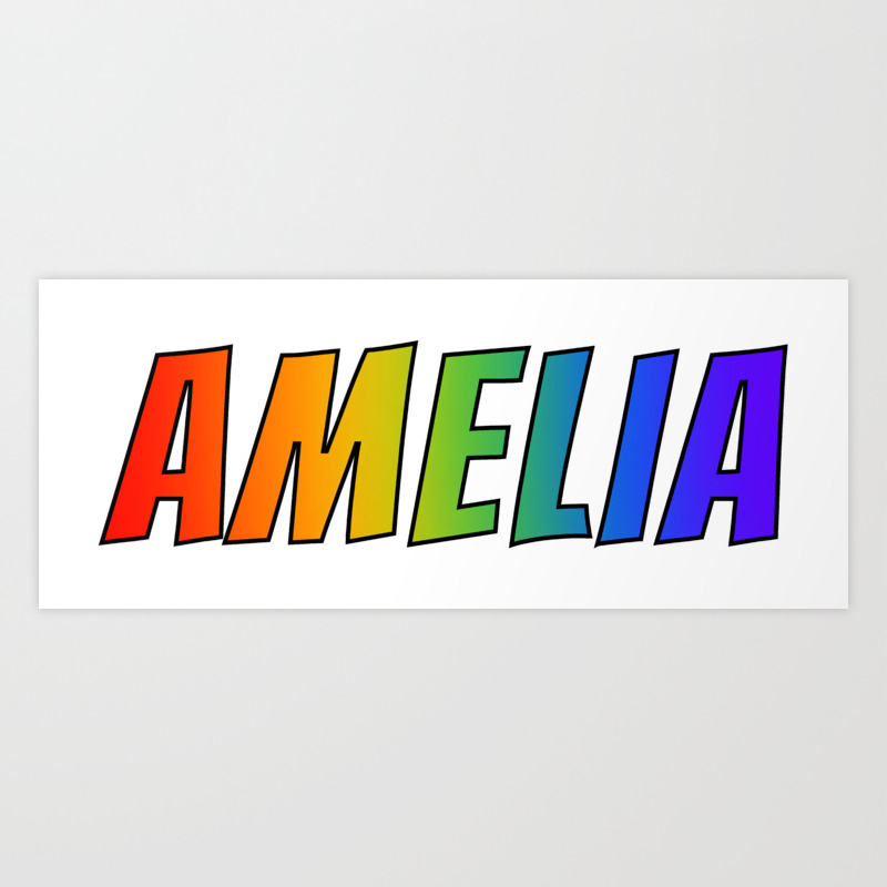 pic Amelia Name Wallpaper amelia first name rainbow spectrum gradient colors pattern art print