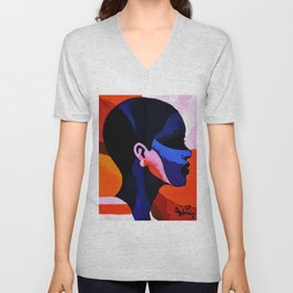 The Black Woman 1 V Neck T Shirt