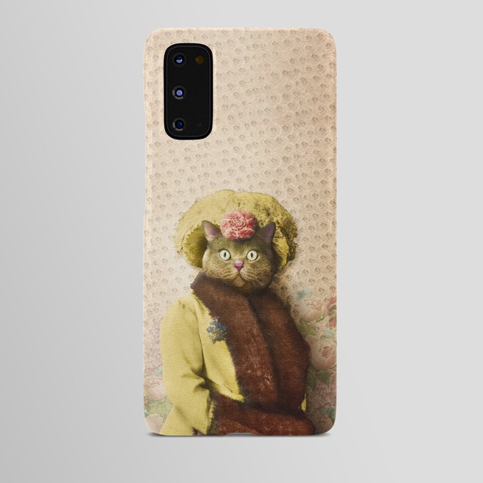 Lady Vanderkat with Roses Android Case