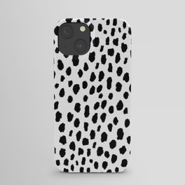 Dalmatian Spots (black/white) iPhone Case