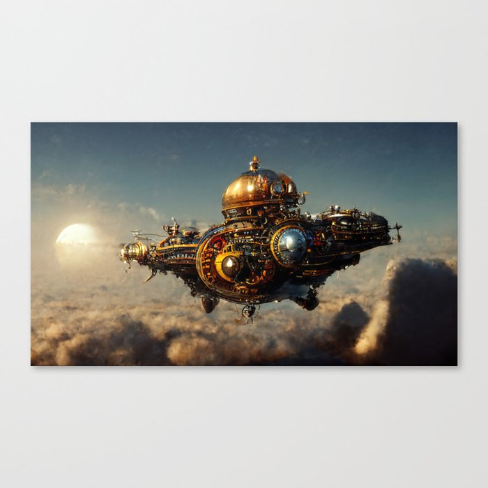 Steampunk Spaceship Canvas Print