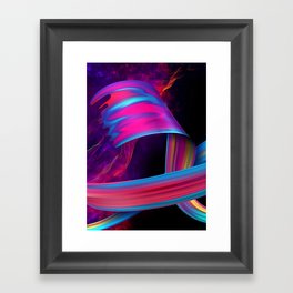 Neon twisted space #1 Framed Art Print