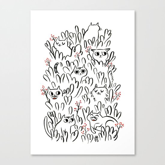 Kitty Forest Canvas Print