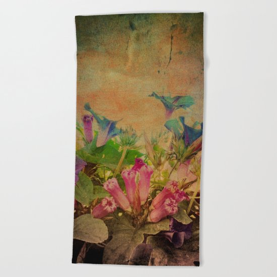 Flowers have music for those who will listen Beach Towel