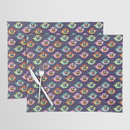 Retro Eyes Checkerboard Placemat