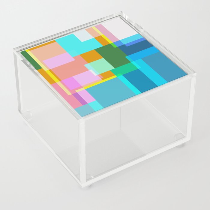 Colorful Geometric Shapes 14  Acrylic Box