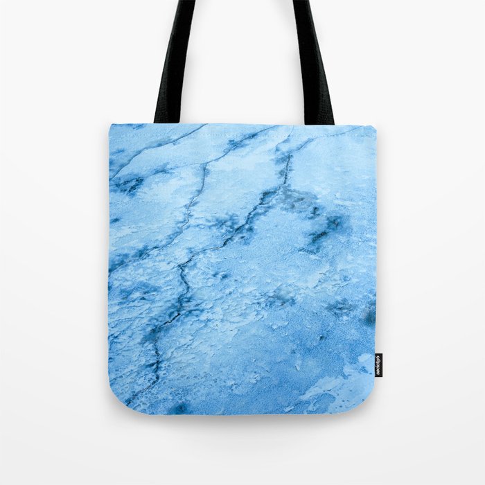 Ice in the River | Nature Photography Texture Tote Bag