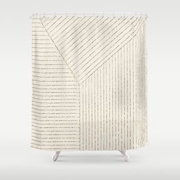 Lines (Cream & Chocolate) Shower Curtain