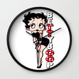 Betty Boop Color (Full Sized) By Art In The Garage  Wall Clock