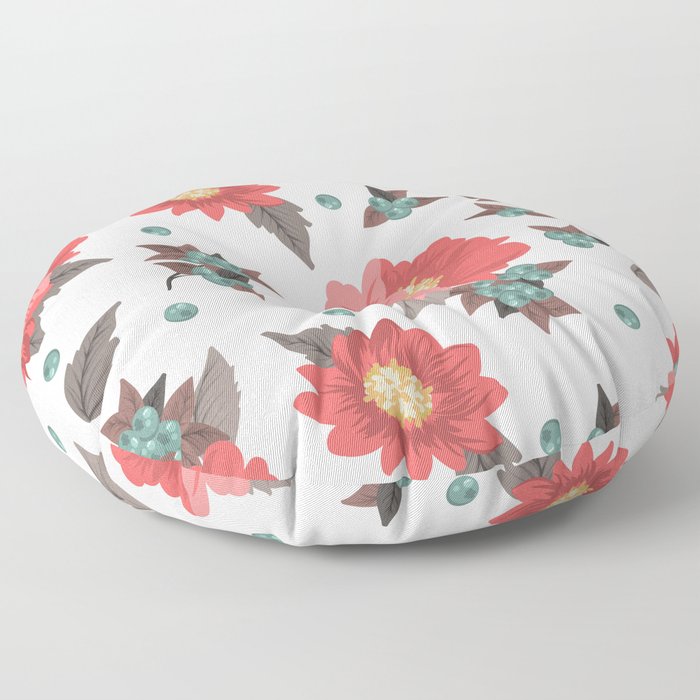 Flower with seamless pattern floral Floor Pillow