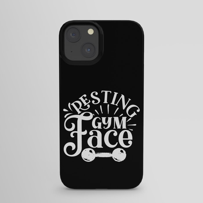 Resting Gym Face Funny Description Fitness iPhone Case