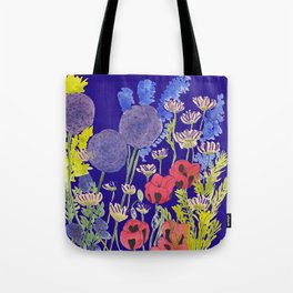 Spring Meadow-Royal blue Tote Bag