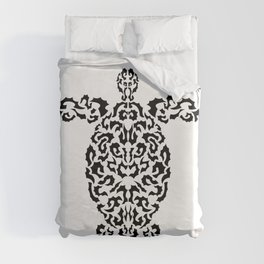 Sea Turtle in shapes Duvet Cover