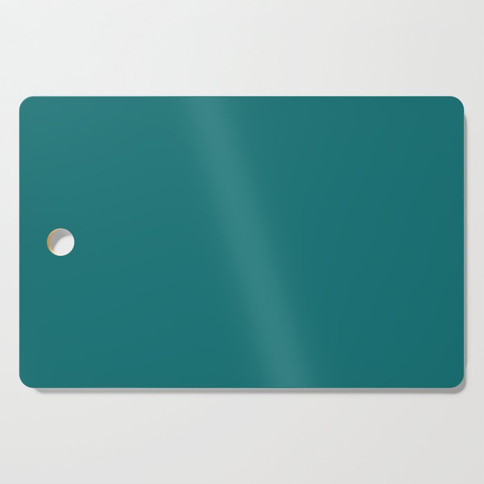 Dark Aqua Blue Green Solid Color Pairs Coloro Verdigris 092-38-21 Color Trends Spring Summer 2023 Cutting Board