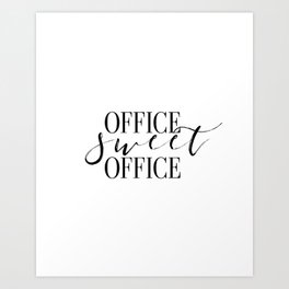 OFFICE SWEET OFFICE, Office Wall Art, Office Decor, Home Office Desk, Office Signs,Typography Print, Art Print