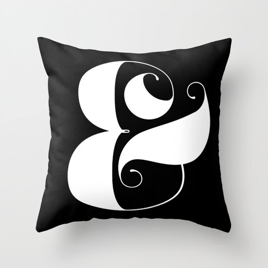 Inverse Ampersand Throw Pillow