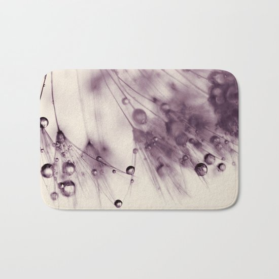 dandelion aubergine Bath Mat