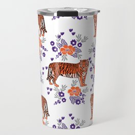Tigers orange and purple clemson football varsity university college sports fan gifts Travel Mug