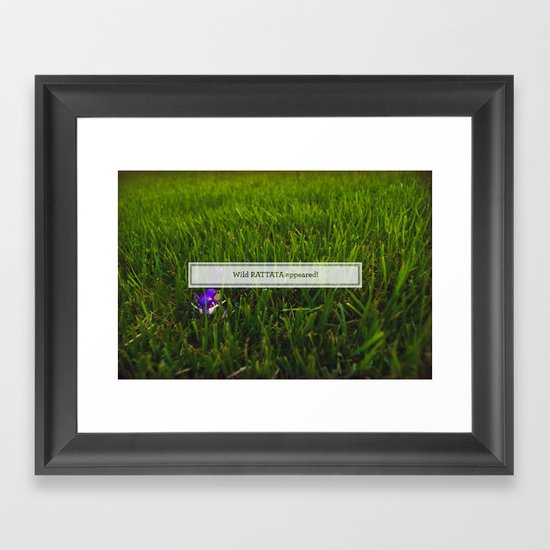 Avoiding tall grass Framed Art Print
