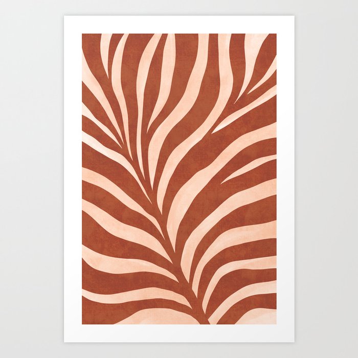 Abstract tiger leaf Art Print
