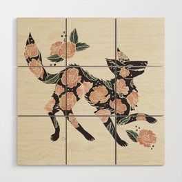 Floral Fox Wood Wall Art