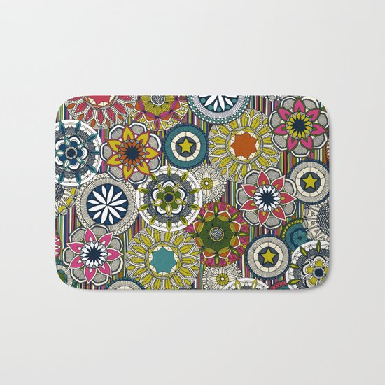 mandala cirque festival stripe Bath Mat