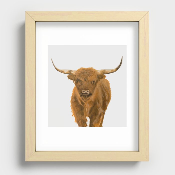 Highland Cow Recessed Framed Print