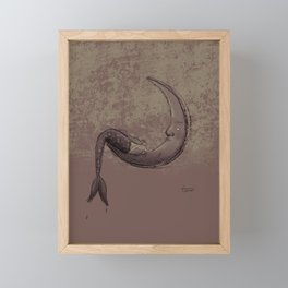 La luna y la sirena Framed Mini Art Print