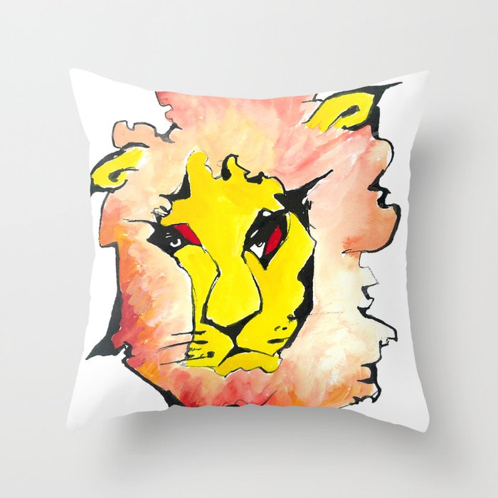 lion dance throw pillow