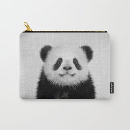 Panda Bear - Black & White Carry-All Pouch | Funny, Panda, Peekaboo, Black And White, Modern, Kids, Nursery, Animal, Nature, Bear 