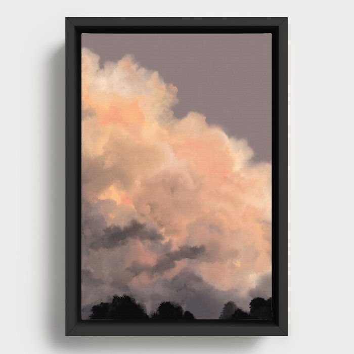 Evening Clouds Framed Canvas