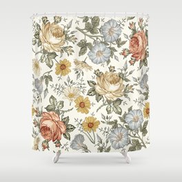 Beautiful blooming flowers Shower Curtain