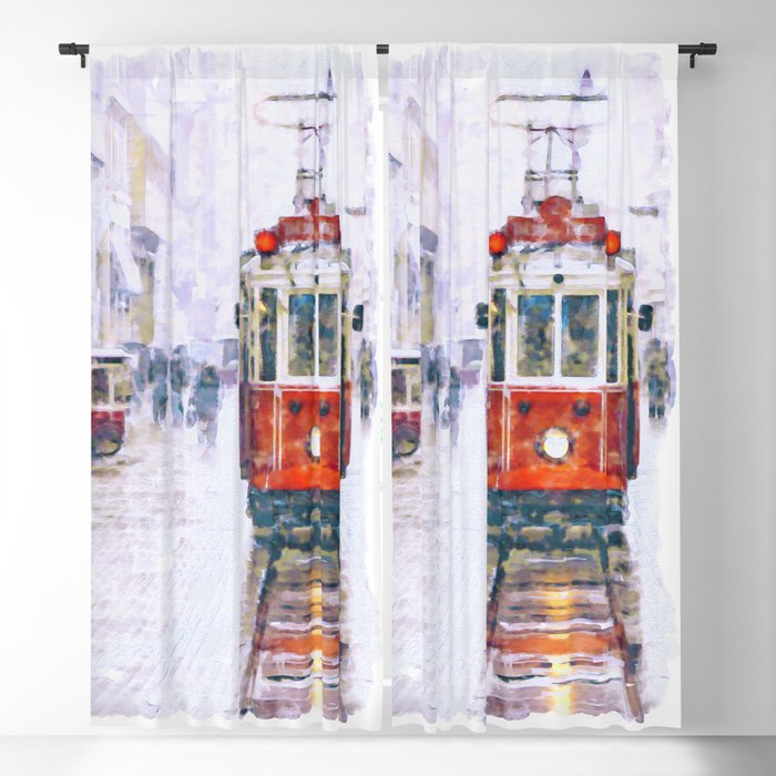 Istanbul Nostalgic Tramway Blackout Curtain