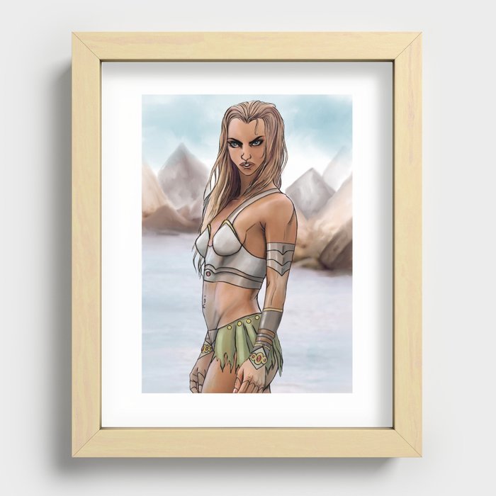 Fantasy female warrior Recessed Framed Print