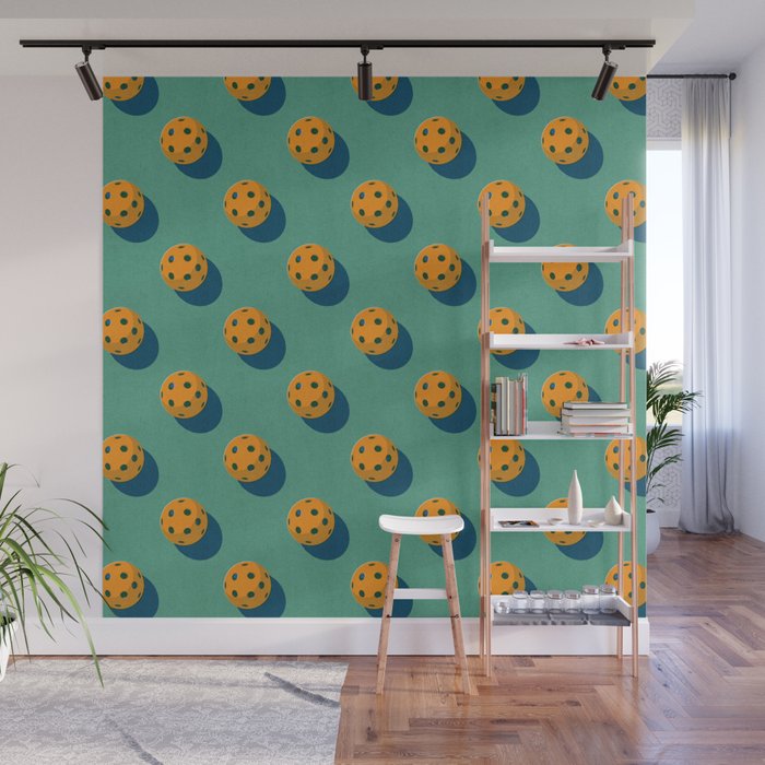 BALLS Pickleball - pattern Wall Mural