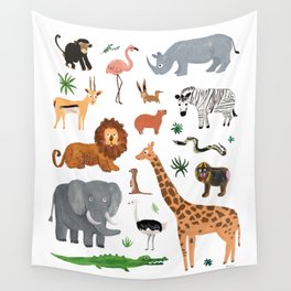 Safari Animals Wall Tapestry